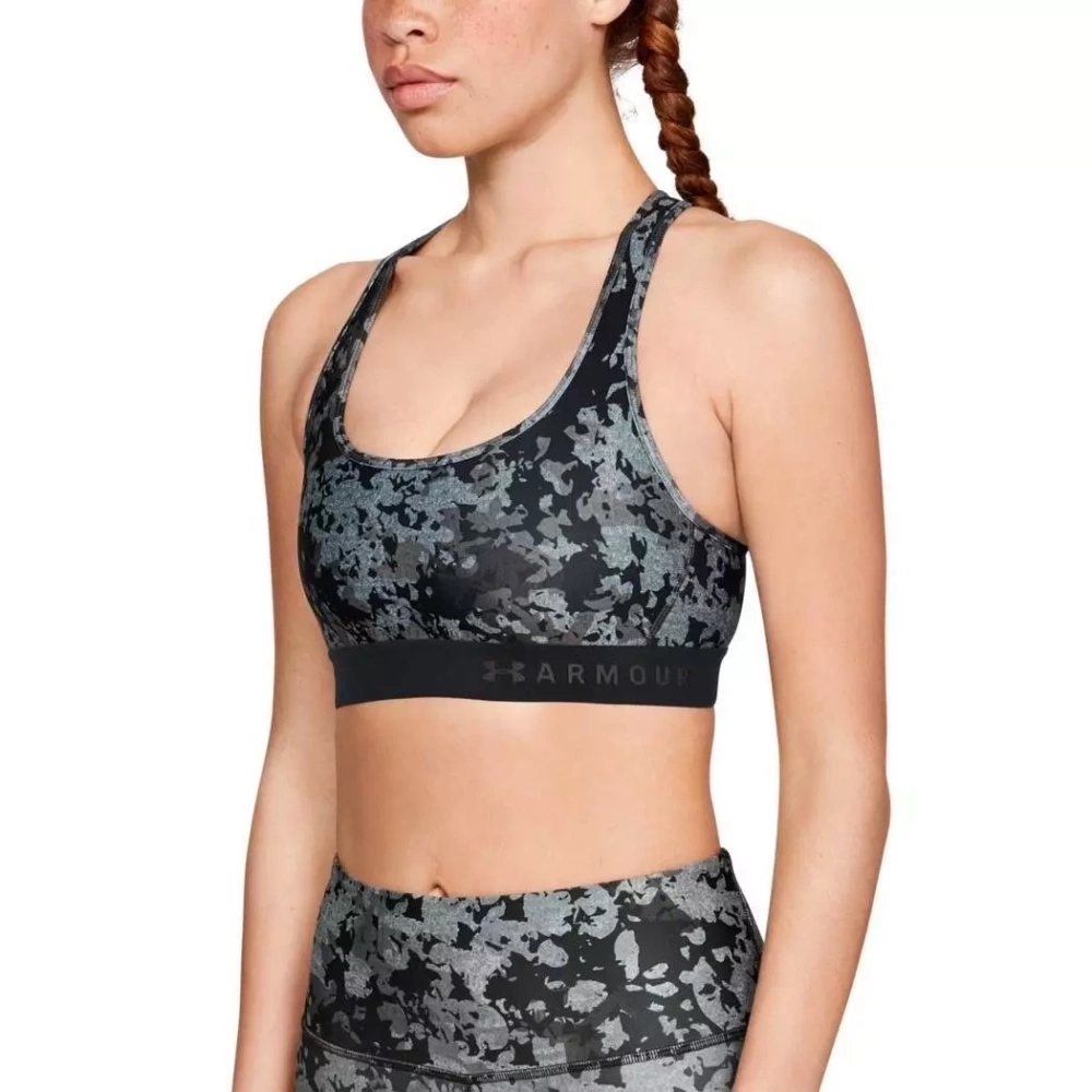 Biustonosz sportowy UA Armour Mid Crossback Printed Bra 