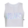 Top damski LABELLAMAFIA CROP TOP HOLOGRAPHIC