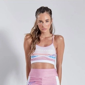 Top damski LABELLAMAFIA TOP FLORAL PINK