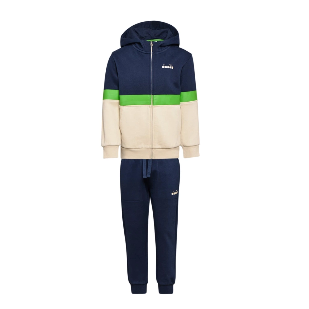 Zestaw dresowy dziecięcy DIADORA JB.HOODIE FZ SUIT 5PALLE 