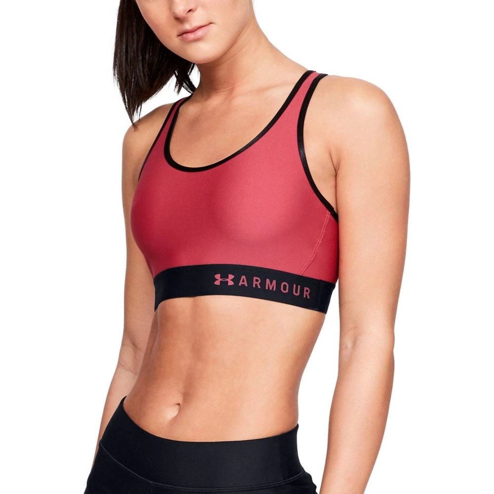 Biustonosz sportowy UA ARMOUR MID KEHOLE 