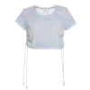 Top damski LABELLAMAFIA CROP TOP HOLOGRAPHIC