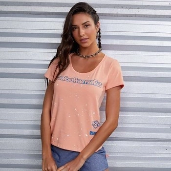 Koszulka damska LABELLAMAFIA SHIRT TEAM LBM SALMON