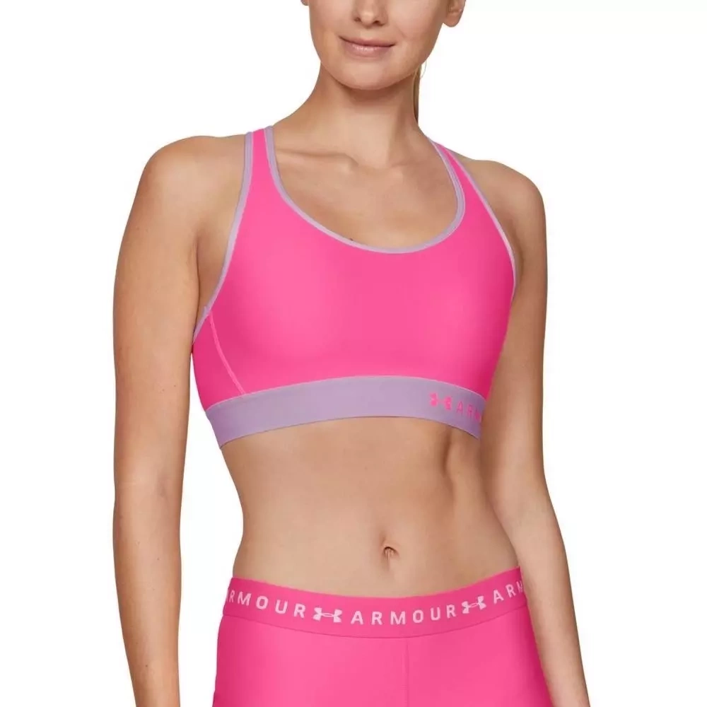 Biustonosz sportowy UA ARMOUR MID KEHOLE 