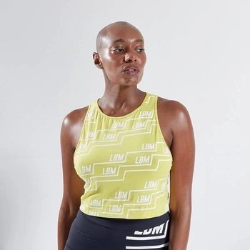 Top damski LABELLAMAFIA CROPPED ECCENTRIC GREEN