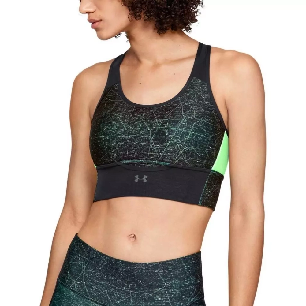 Biustonosz sportowy UA Armour Mid Crossback Clutch Printed Bra 