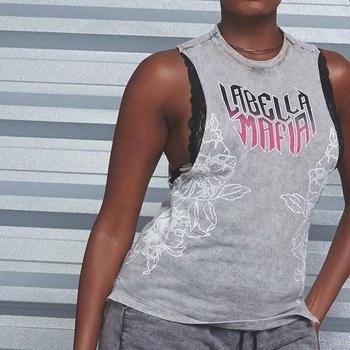 Koszulka damska LABELLAMAFIA TANK TOP INK GREY