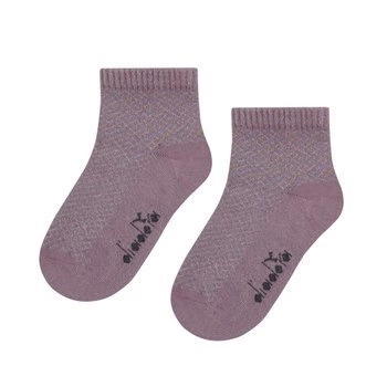 Skarpetki dziewczęce DIADORA JUNIOR GIRL QUARTER SOCKS WARM COTTON WITH SHINY DESIGN