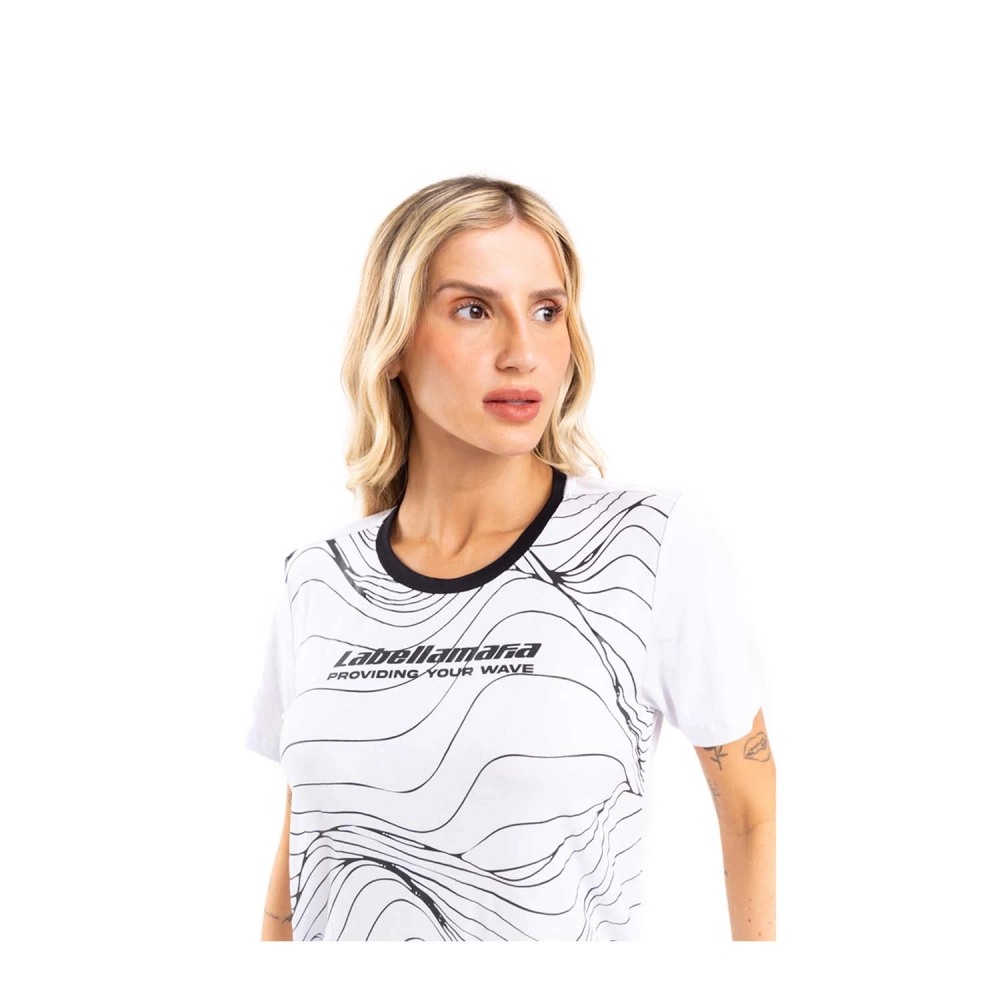 Koszulka damska LABELLAMAFIA T-SHIRT WAVES WHITE