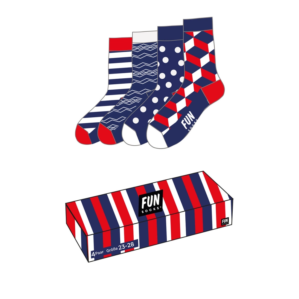 Skarpety dziecięce FUNSOCKS KIDS BACK TO SCHOOL SOCKS BOX 4P