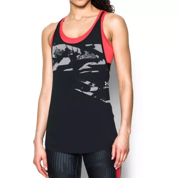 Koszulka damska UA HG ARMOUR 2-IN-1 PRT TANK 