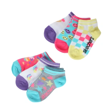 Skarpety dziewczęce SKECHERS 6PK GIRLS NON TERRY LOW CUT