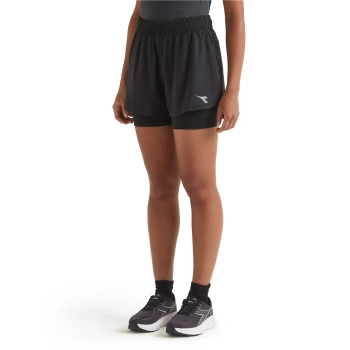 Spodenki krótkie damskie DIADORA L. SHORTS 2IN1 5 RUN CREW