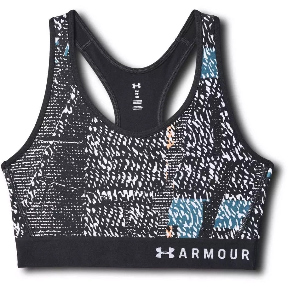 Biustonosz sportowy UA Armour Mid Keyhole Print 
