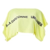Top damski LABELLAMAFIA CROPPED YELLOW