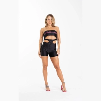 Kombinezon damski LABELLAMAFIA JUMPSUIT CHERRY BOMB BLACK