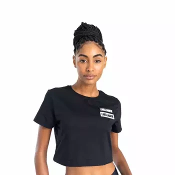 Top damski LABELLAMAFIA CROPPED GO ON BLACK