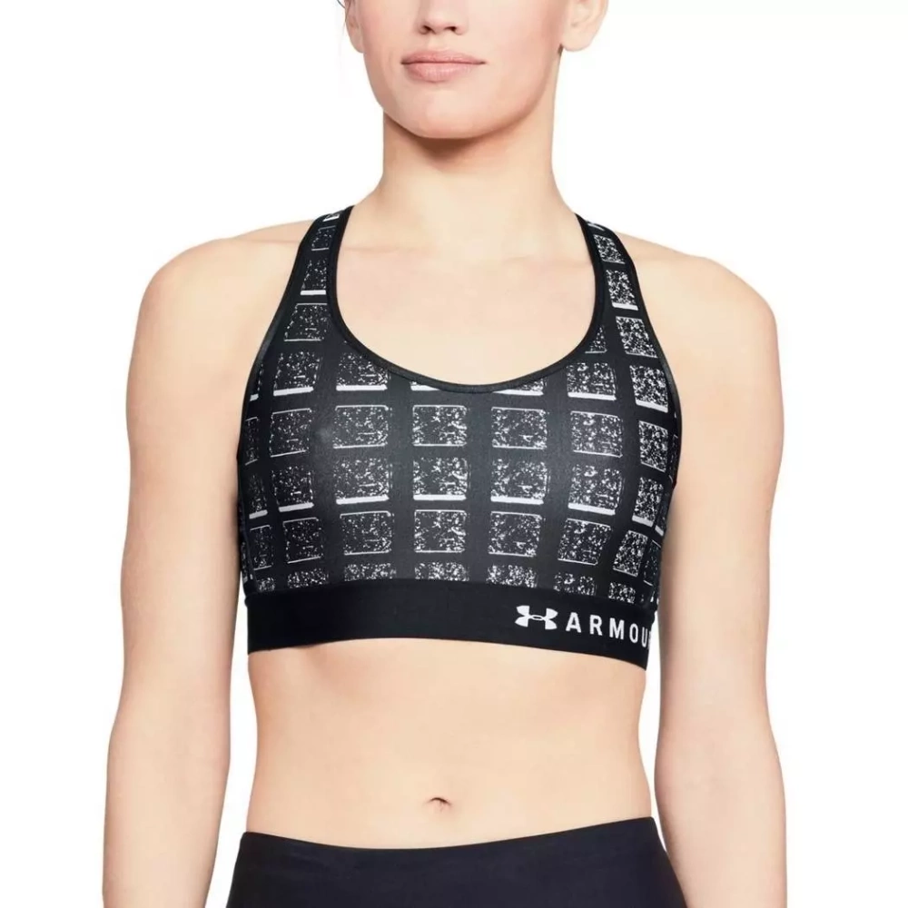 Biustonosz sportowy UA Armour Mid Keyhole Print 
