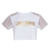Top damski LABELLAMAFIA CROP TOP GREY&GOLD