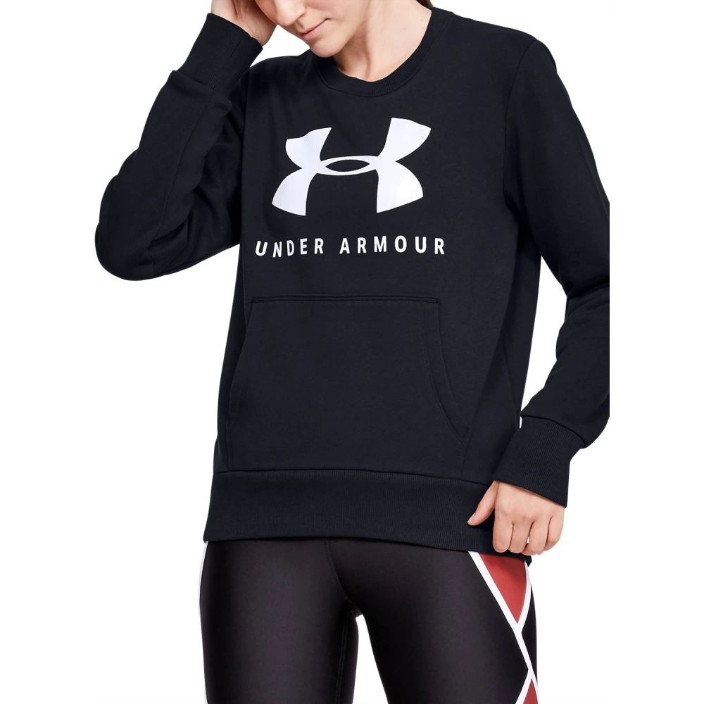 Bluza damska Under Armour RIVAL FLEECE SPORTSTYLE GRAPHIC CREW 