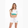 Top damski LABELLAMAFIA CROPPED CELTIC WHITE