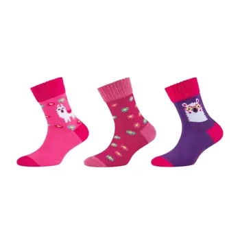 Skarpety SKECHERS GIRLS CASUAL ORGANIC COTTON WILD NATURE SOCKS 3P