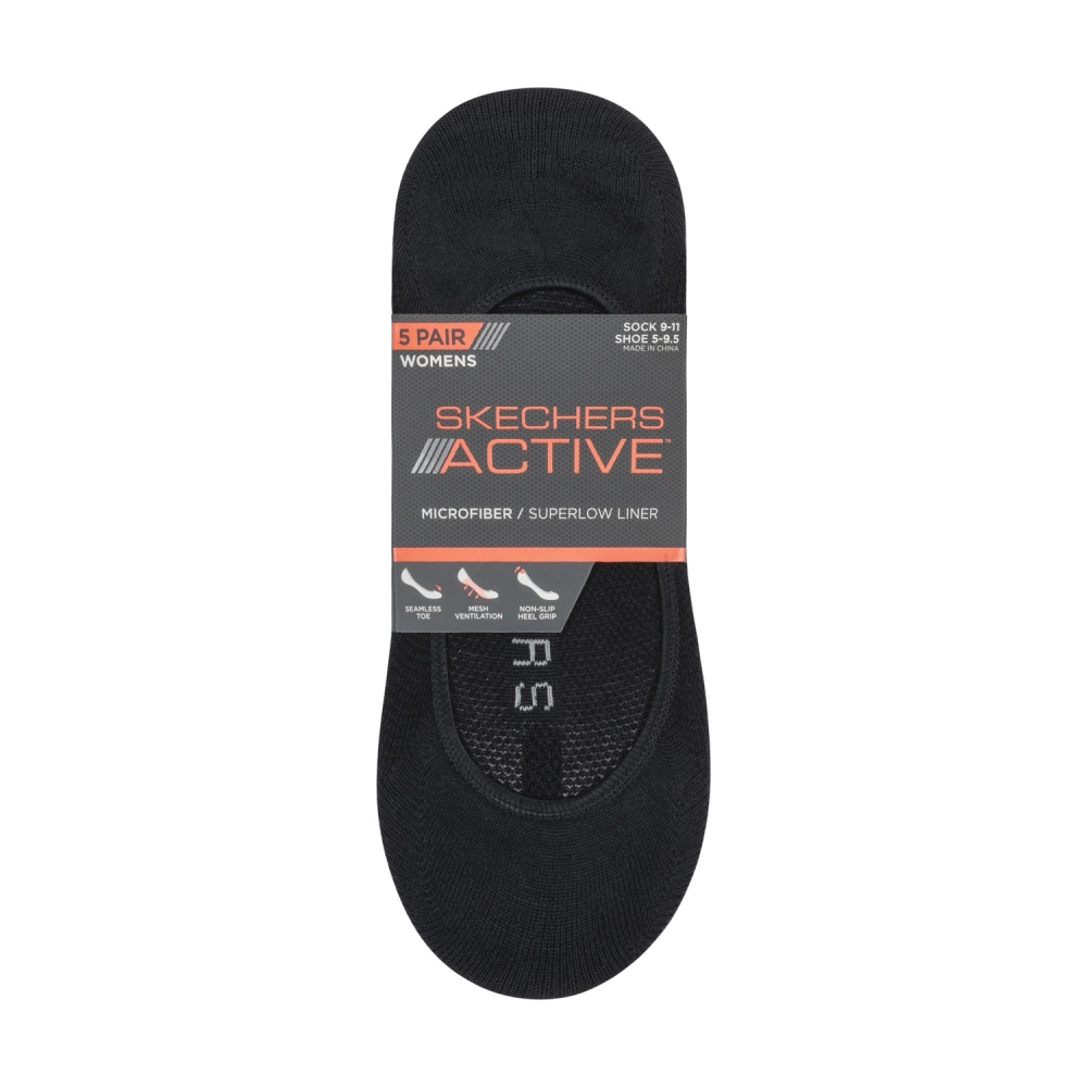 Skarpety damskie SKECHERS 5PK WOMEN NON TERRY MICROFIBER SUPERLOW LINER