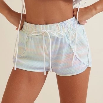 Spodenki krótkie damskie LABELLAMAFIA SHORTS HOLOGRAPHIC