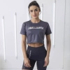 Top damski LABELLAMAFIA CROPPED GREY