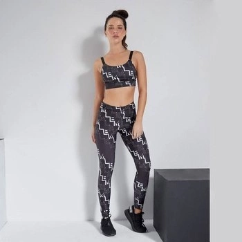 Zestaw damski LABELLAMAFIA SET TOP + LEGGING B&W  STAMPED