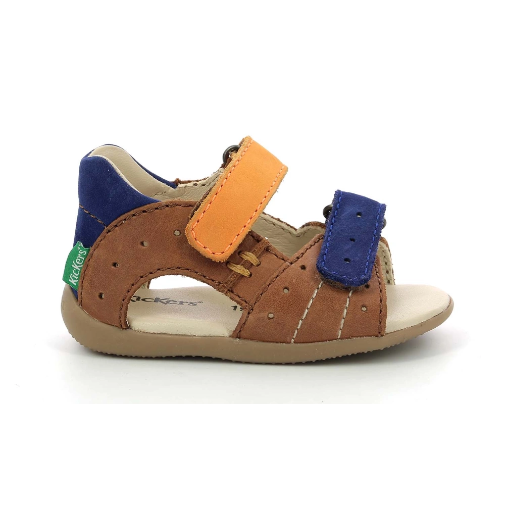 Sandały dziecięce Kickers BOPING-2 CAMEL ORANGE BLEU