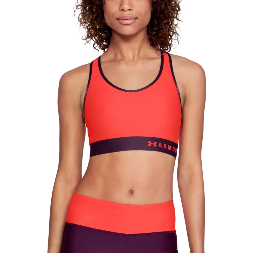 Biustonosz sportowy UA ARMOUR MID KEYHOLE 