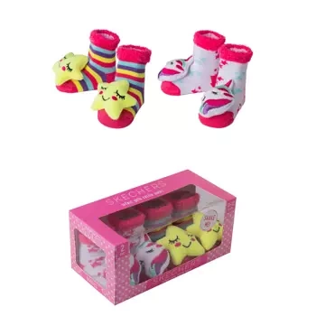 Skarpety dziecięce SKECHERS INFANT CASUAL CUTE ANIMAL SOCKS 2P