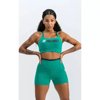 Zestaw fitness LABELLAMAFIA SET ( SPORTS BRA + SHORT) BRAVE GREEN