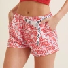 Spodenki krótkie damskie LABELLAMAFIA SHORTS NEUTRAL FLOWERS
