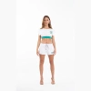 Top damski LABELLAMAFIA CROPPED CELTIC WHITE