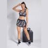 Zestaw fitness LABELLAMAFIA SET TOP + SHORTS ECCENTRIC STAMPED