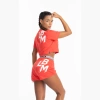 Top damski LABELLAMAFIA CROPPED SWEAT RED