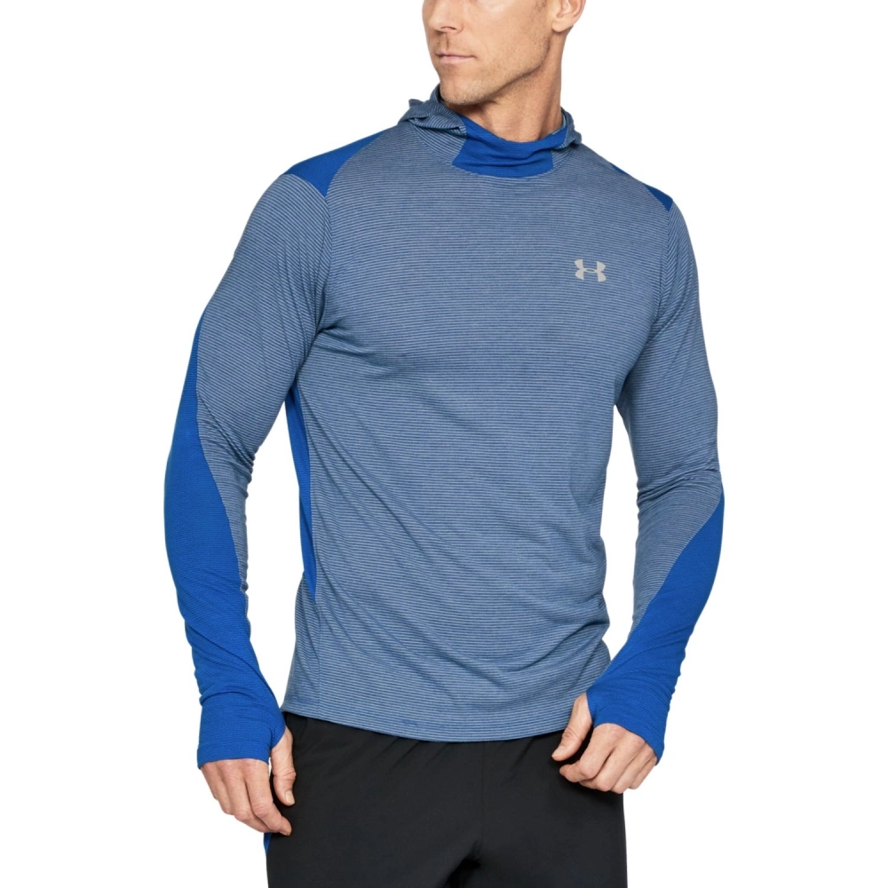 Koszulka męska Under Armour THREADBORNE RUN MESH HOODIE  