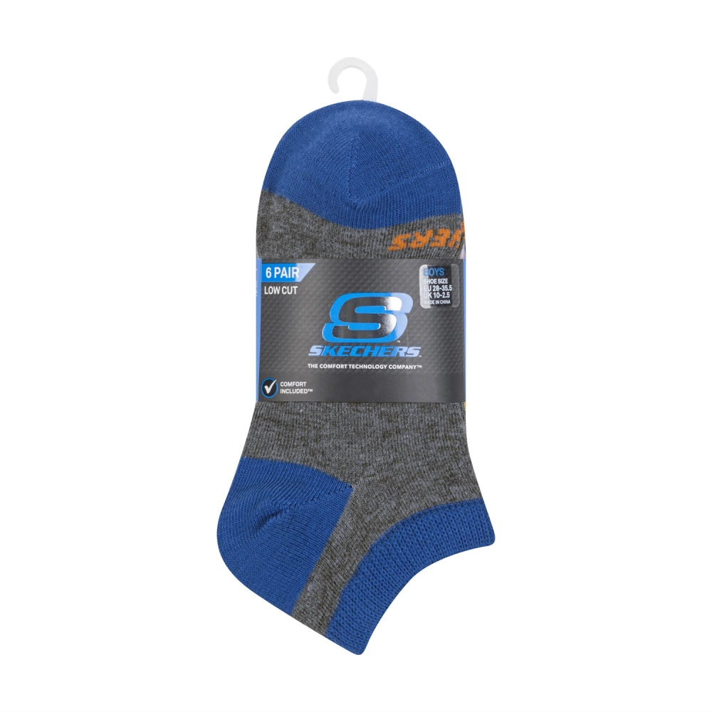 Skarpety chłopięce SKECHERS 6PK BOYS NON TERRY LOW CUT