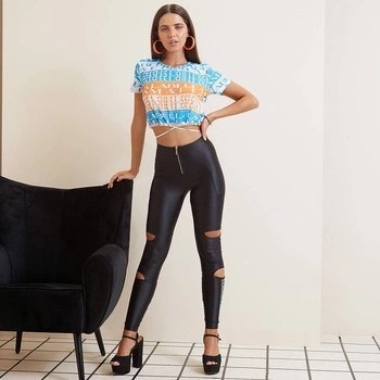 Spodnie damskie LABELLAMAFIA PANTS BLACK