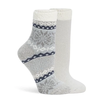 Skarpety damskie LEMON 2PK WOMENS NON TERRY SNOW DAY DOUBLE LAYER CREW SOCKS