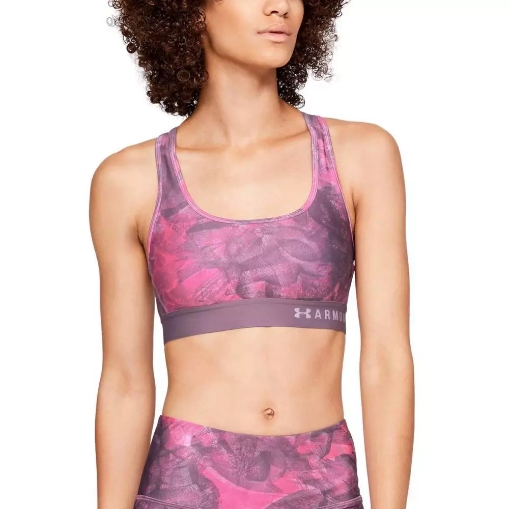 Biustonosz sportowy UA Armour Mid Crossback Printed Bra 