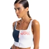 Biustonosz sportowy LABELLAMAFIA TOP GRAVITY BLUE / BRANCO