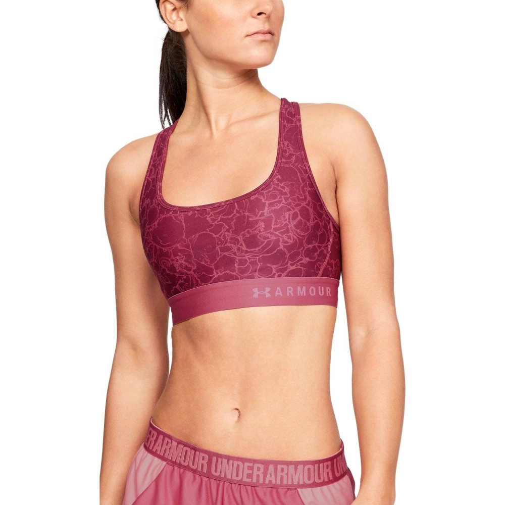 Biustonosz sportowy UA Armour Mid Crossback Printed Bra 