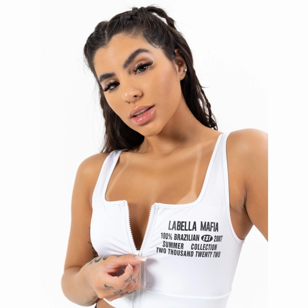 Top damski LABELLAMAFIA TOP FLAG WHITE