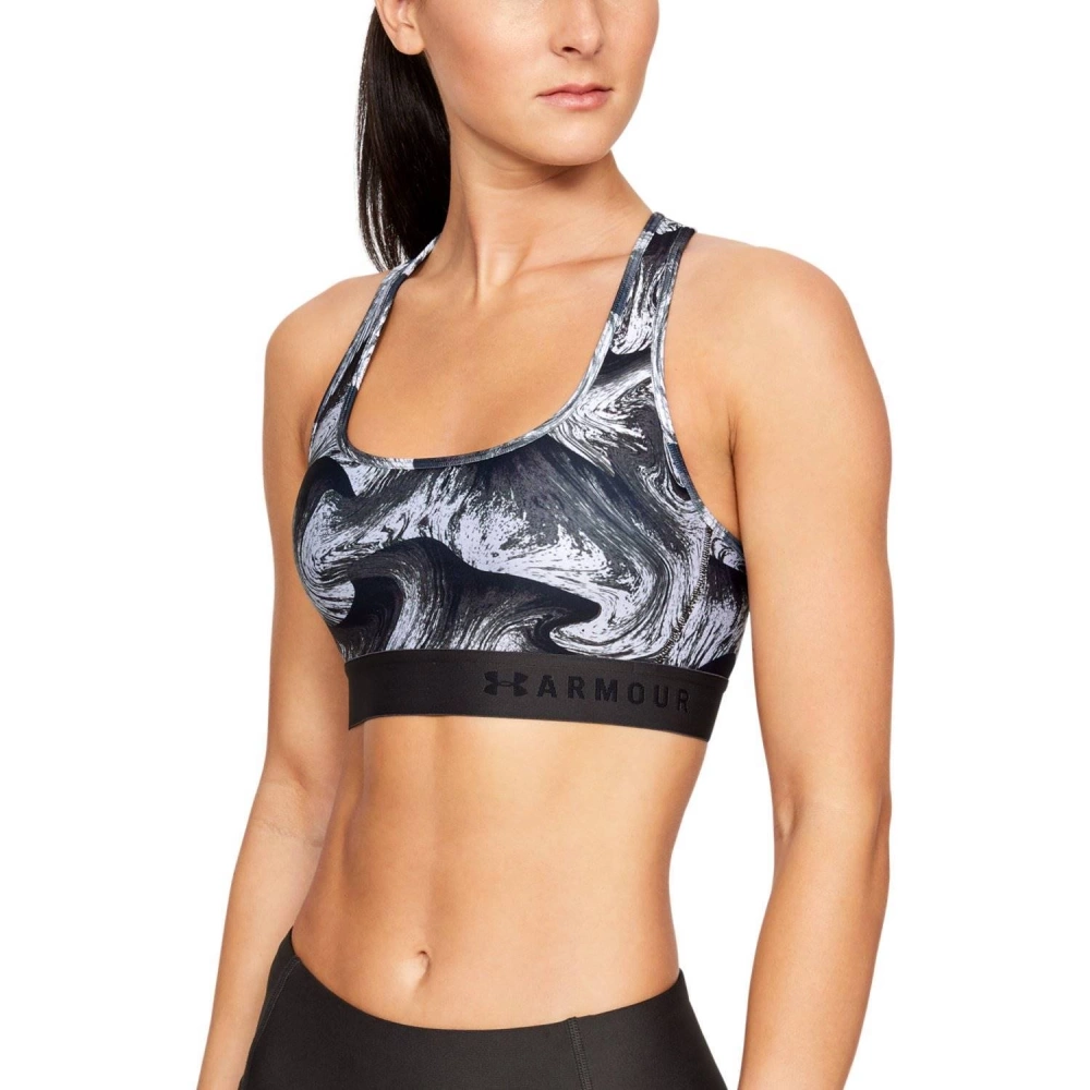 Biustonosz sportowy Under Amour Mid Crossback Printed Bra 