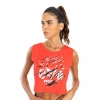 Top damski LABELLAMAFIA CROPPED HARDCORE LADIES RED