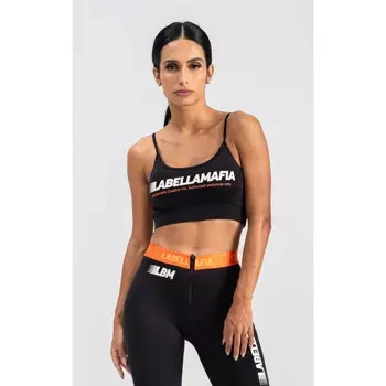 Biustonosz sportowy LABELLAMAFIA SPORTS BRA DANGEROUS BLACK