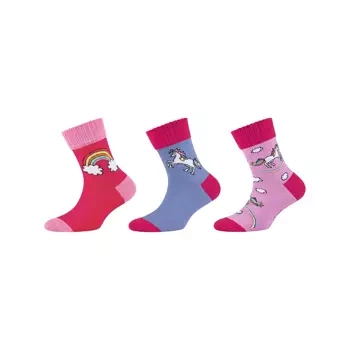Skarpety SKECHERS GIRLS CASUAL ORGANIC COTTON WILD NATURE SOCKS 3P